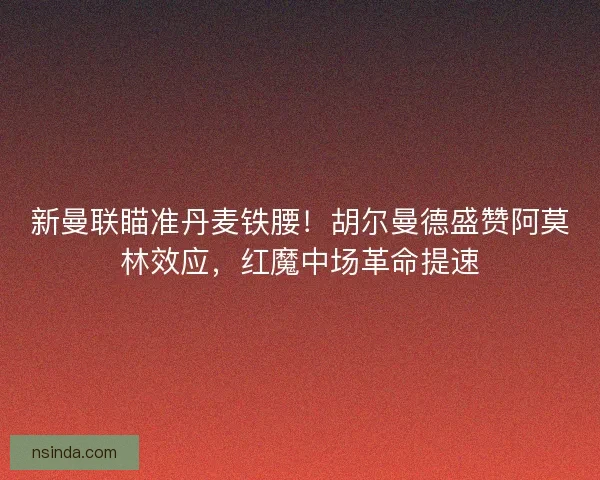 新曼联瞄准丹麦铁腰！胡尔曼德盛赞阿莫林效应，红魔中场革命提速